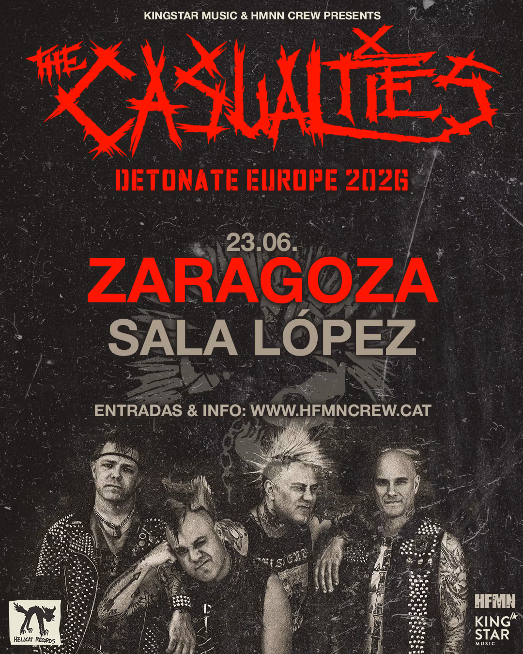 The Casualties "Detonate Europe 2026" @ Zaragoza
